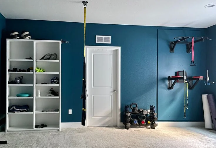Room with Slate Teal Accent